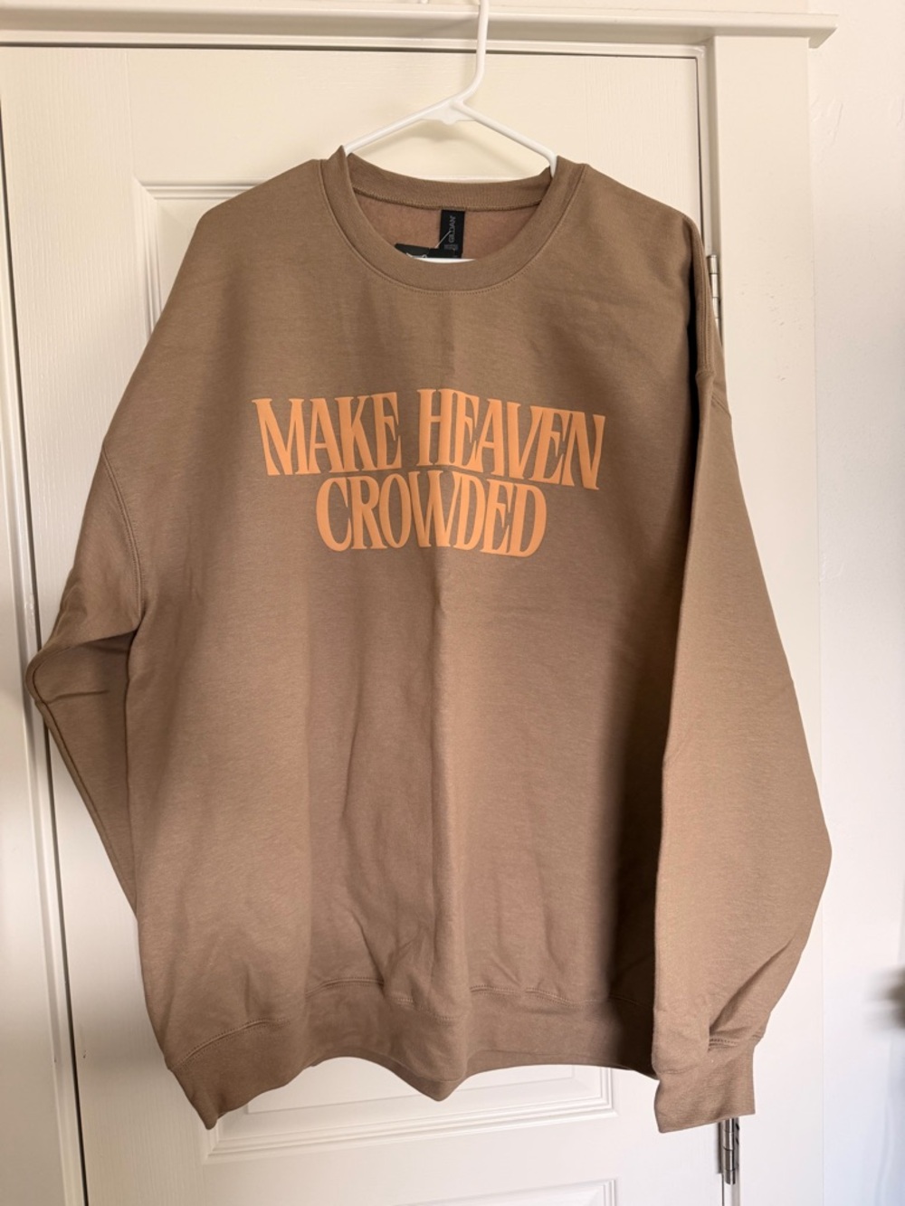 Brown Graphic Crewneck Sweatshirt - Make Heaven Crowded